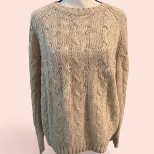 Cable Knit Sweater in Beige